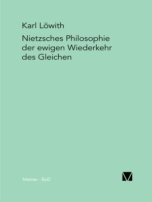 cover image of Nietzsches Philosophie der ewigen Wiederkehr des Gleichen